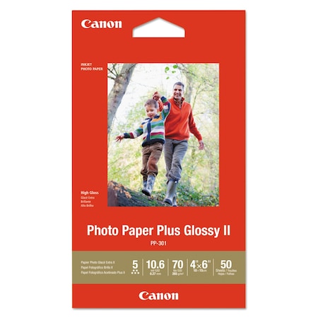 Canon Photo Paper Plus Glossy II, 4 x 6, Glossy White, PK50 1432C005